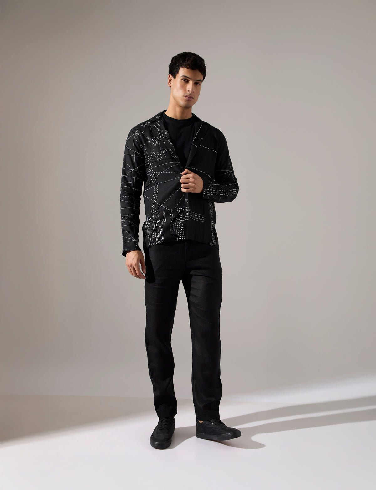Tony Multi Panel Blazer Look - Black - image 2