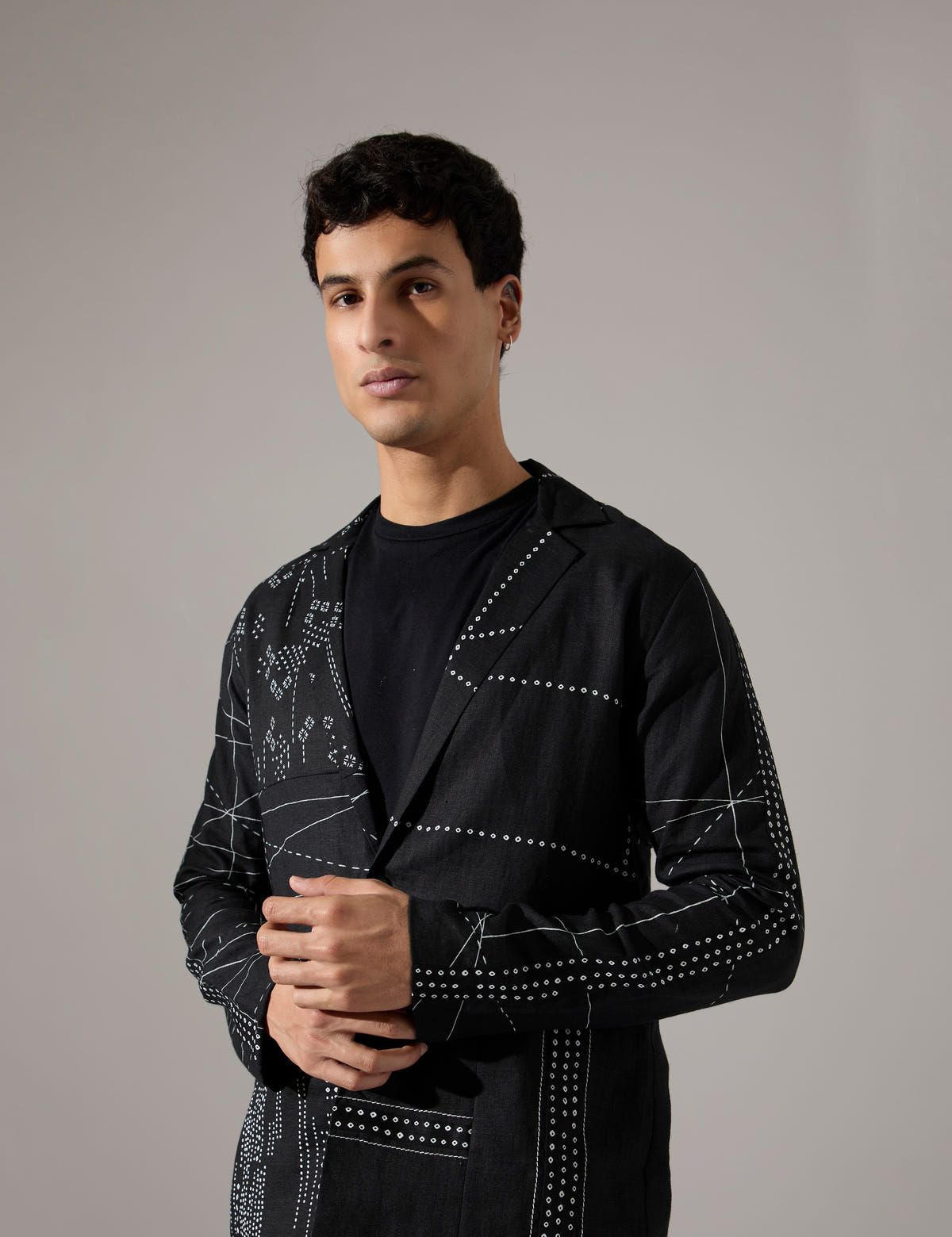 Tony Multi Panel Blazer Look - Black - image 5