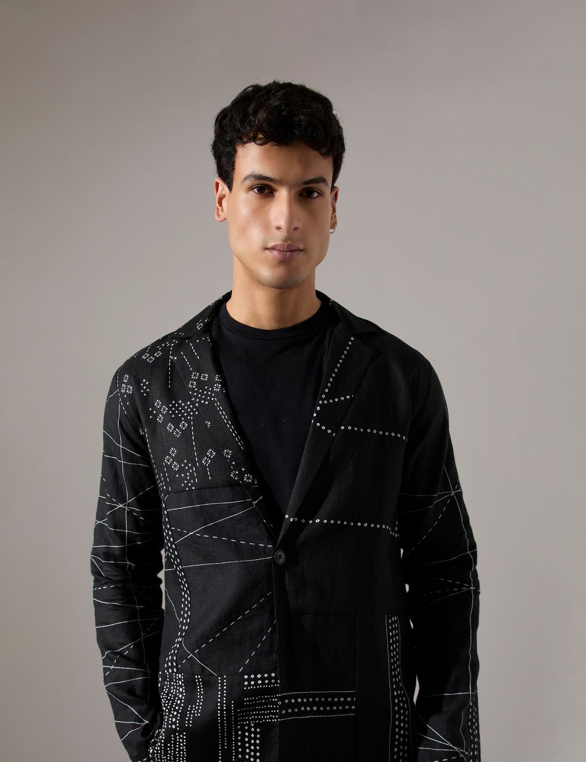 Tony Multi Panel Blazer Look - Black - image 6
