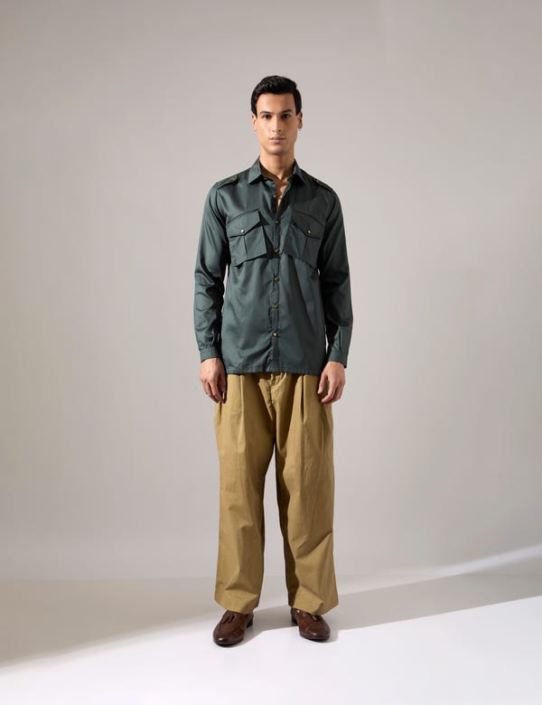 SON OF A NOBLE - SNOB — Reva Shirt  - Forest - Look