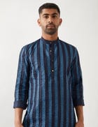 BLAKE CATKIN KURTA - NAVY view 2
