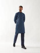 BLAKE CATKIN KURTA - NAVY view 3