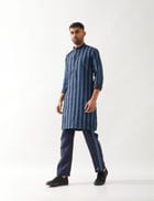 BLAKE CATKIN KURTA - NAVY view 4