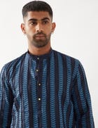 BLAKE CATKIN KURTA - NAVY view 6