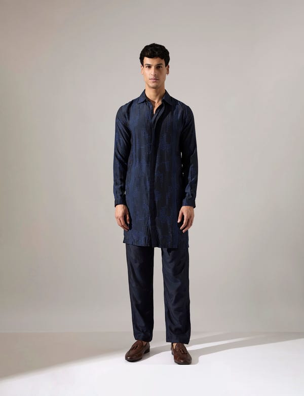 SON OF A NOBLE - SNOB — Bryce Dash Kurta Set - Navy