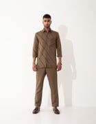AARIS BIAS SHIRT SET - BROWN view 2