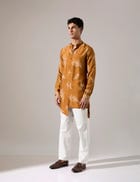 Sebastian Fern Kurta Set - Mustard view 3