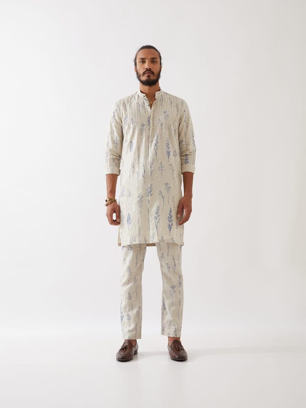 SON OF A NOBLE - SNOB — DECLAN BOTANICA KURTA SET - IVORY