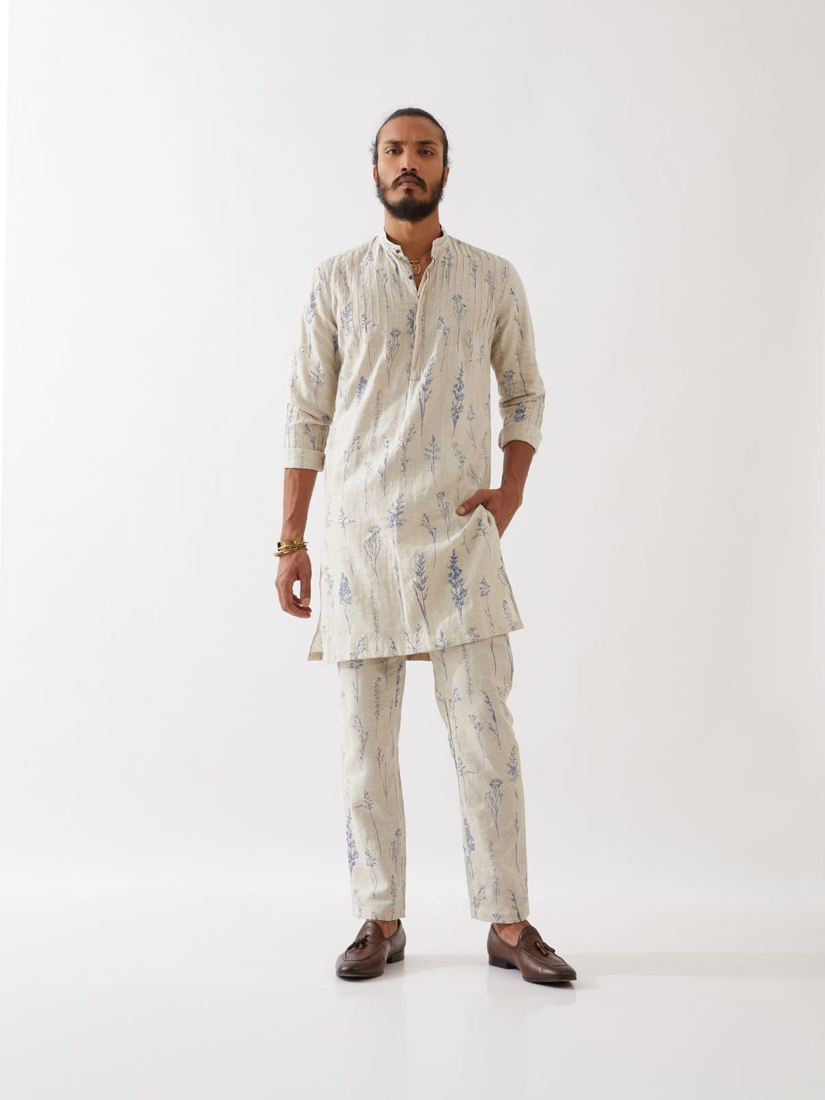 DECLAN BOTANICA KURTA SET - IVORY - image 3