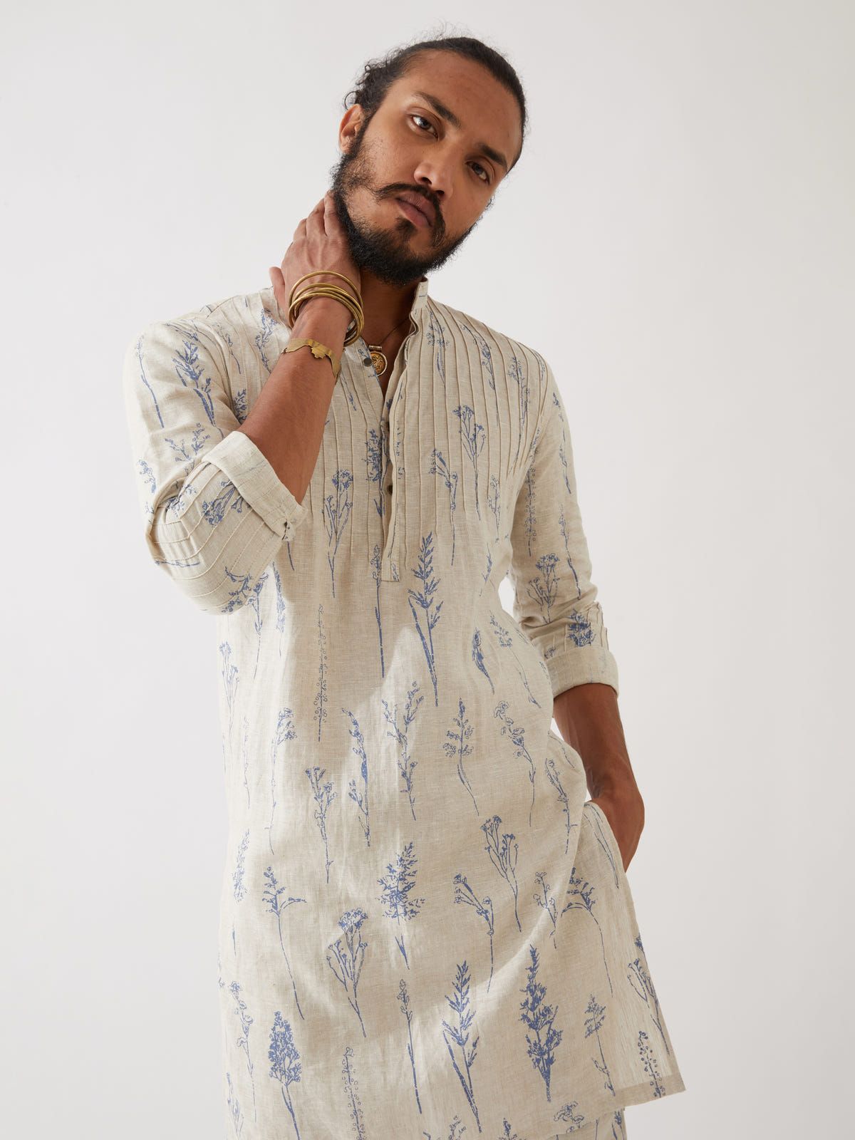 DECLAN BOTANICA KURTA SET - IVORY - image 7