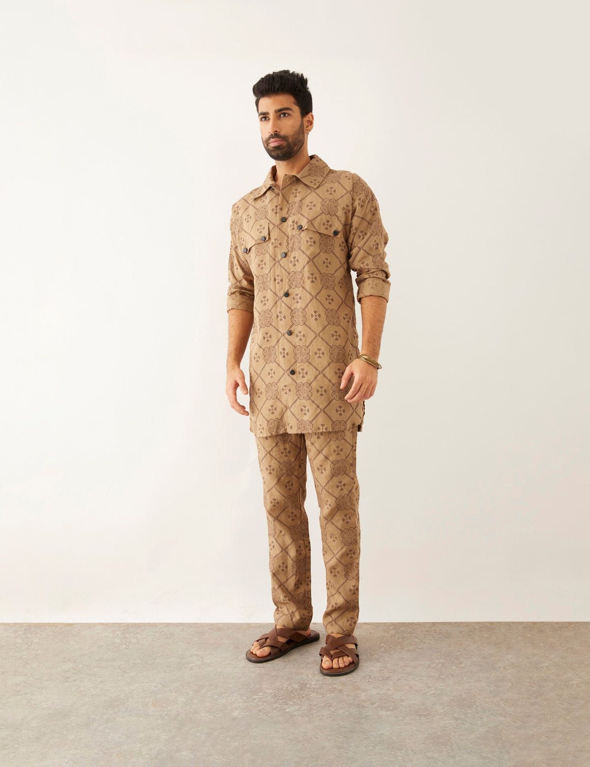 CAI CLOVER SHIRT SET - KHAKI - image 2