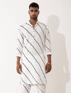 ZANDER BIAS KURTA - WHITE view 2