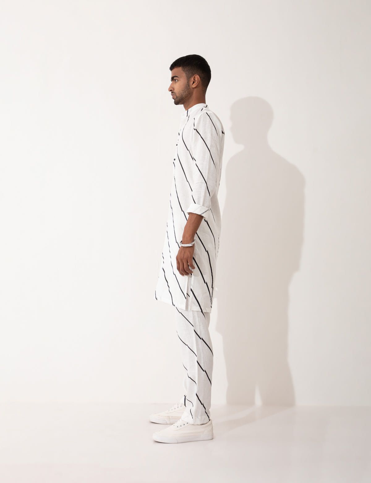 ZANDER BIAS KURTA - WHITE - image 4