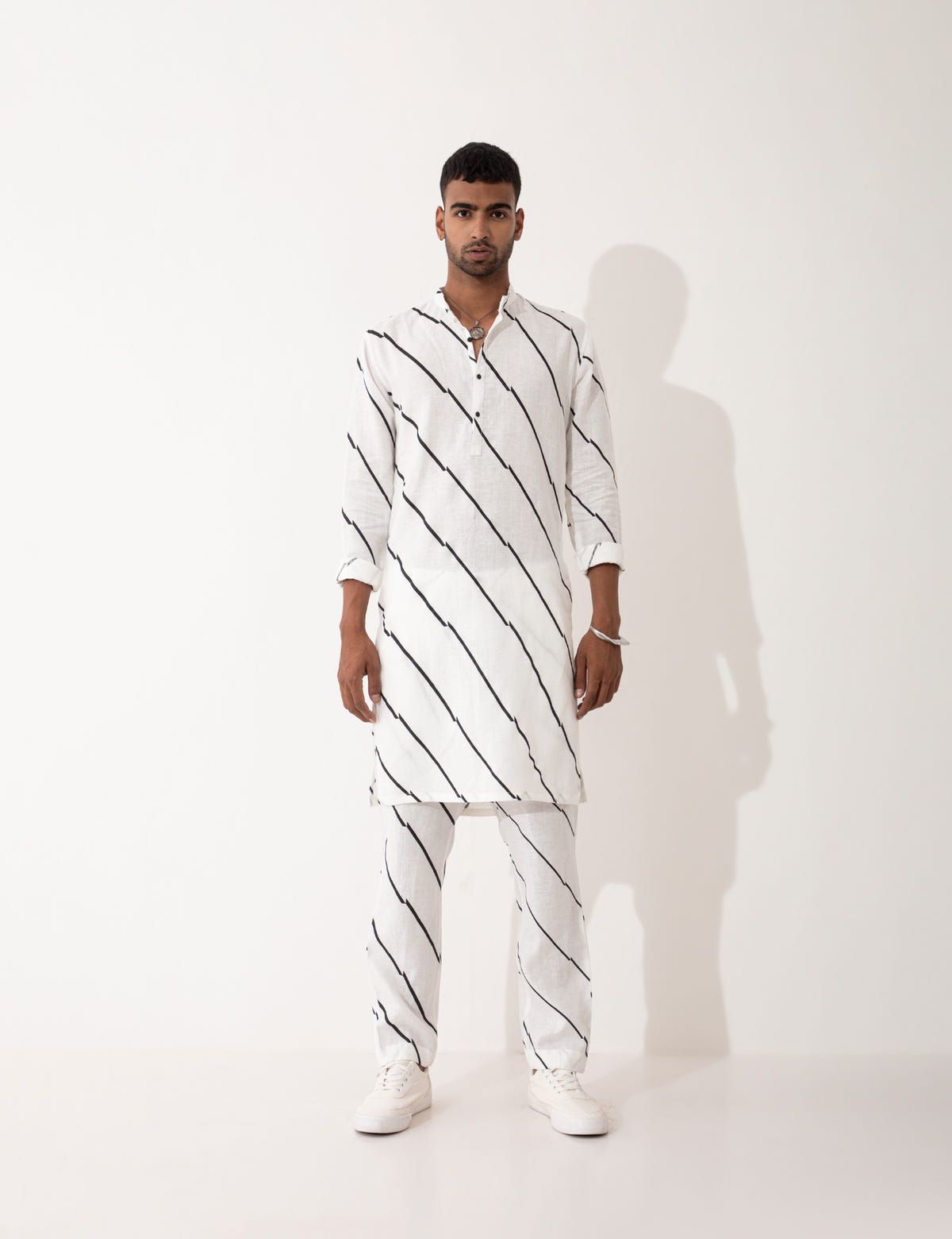 ZANDER BIAS KURTA - WHITE - image 6
