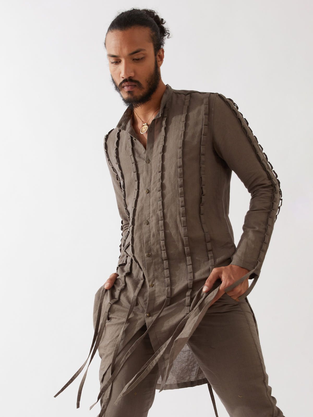 STAFAN KURTA SET - GREY - image 7