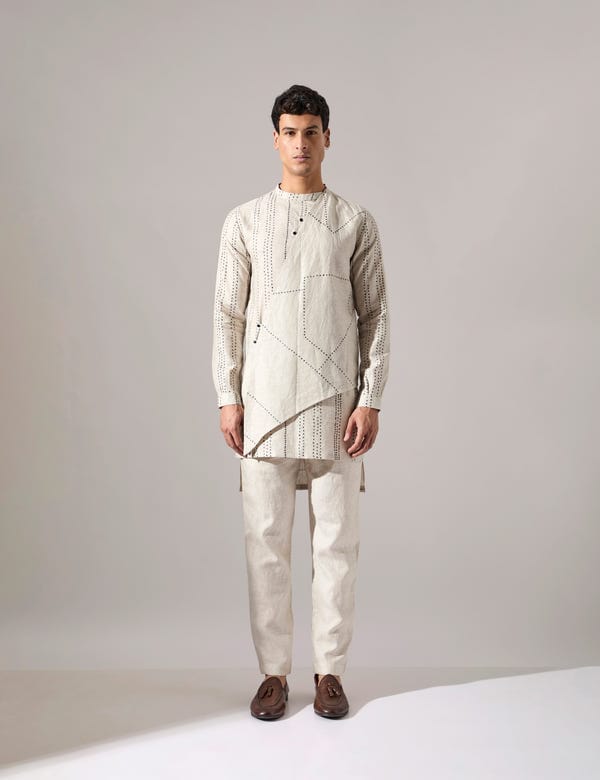 SON OF A NOBLE - SNOB — Caivs Riplee Kurta set - Ivory