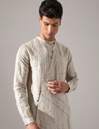 Caivs Riplee Kurta set - Ivory view 4