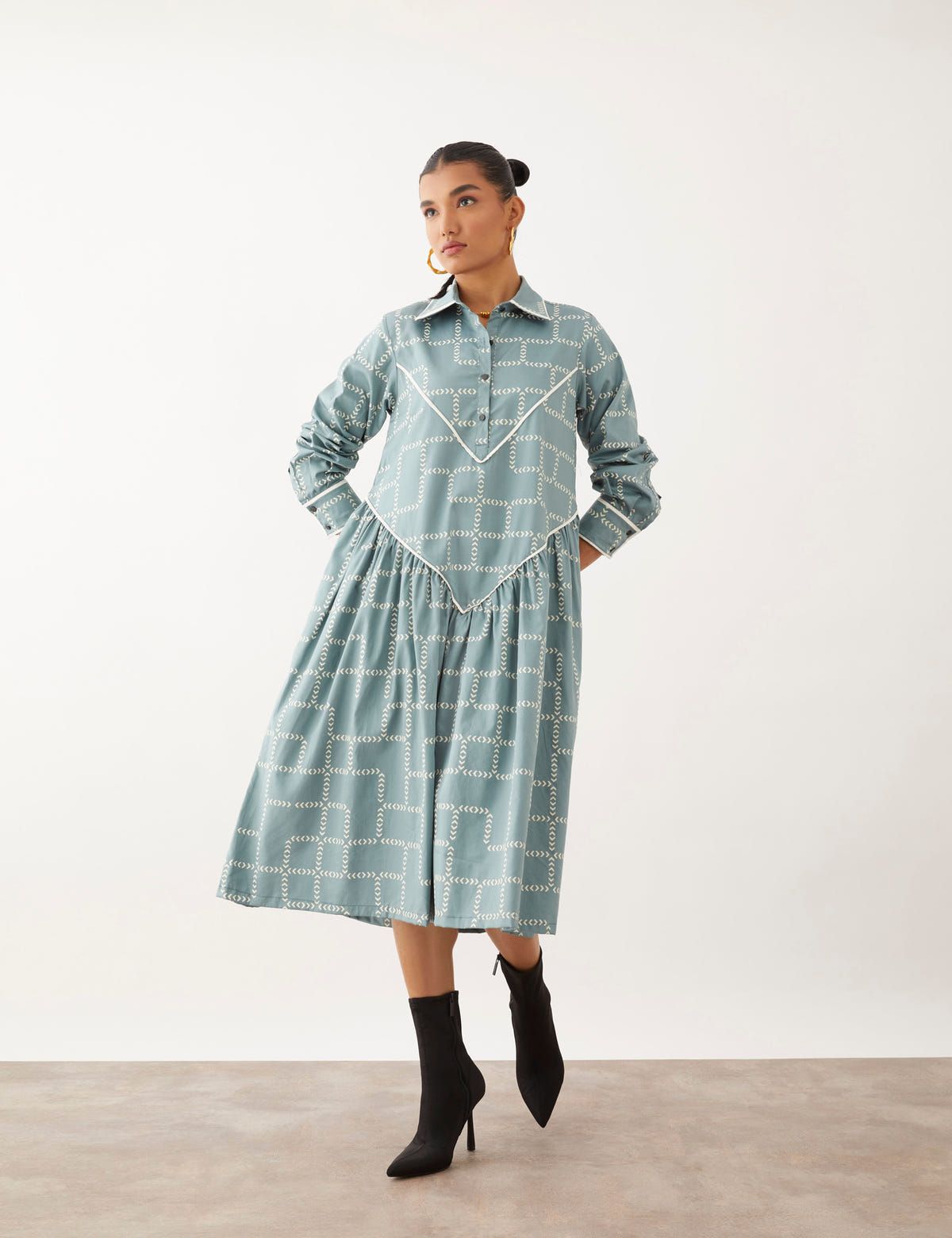 NESSA DRESS - SMOKE - image 1