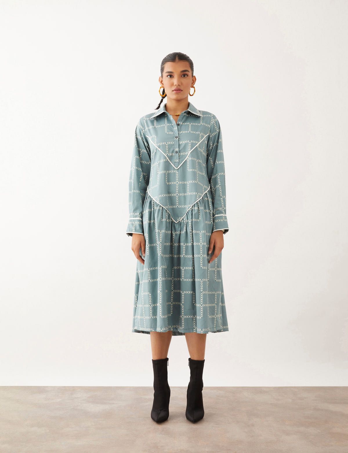 NESSA DRESS - SMOKE - image 2