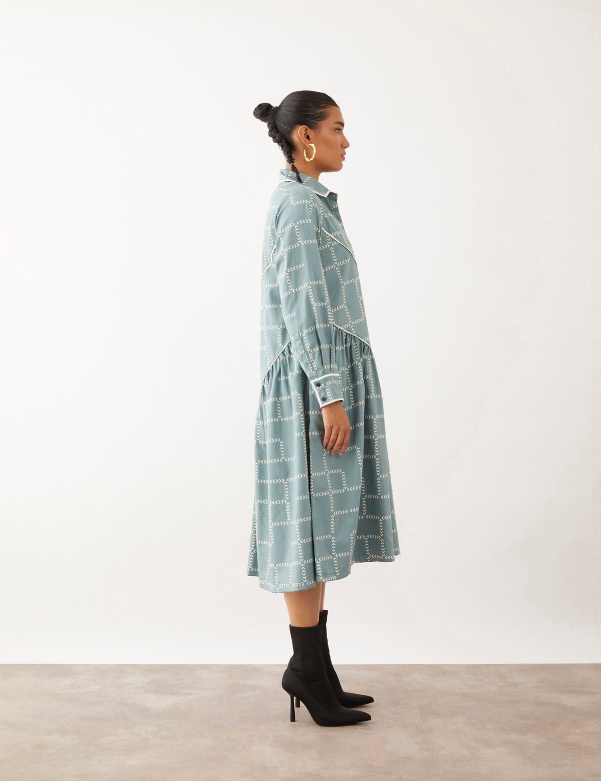 NESSA DRESS - SMOKE - image 4