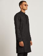 HISAR KURTA - BLACK view 2