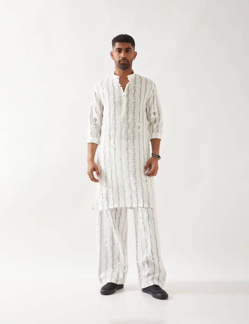 KEVIN VINE KURTA SET - WHITE