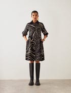 LISA DRESS - BLACK TOPO view 2