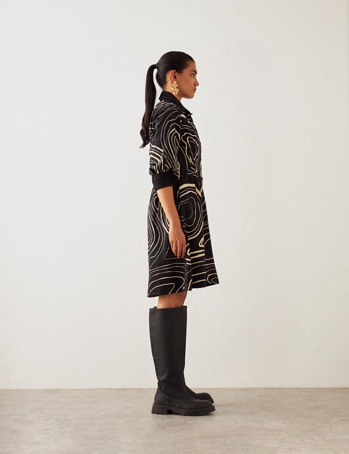 LISA DRESS - BLACK TOPO - image 3