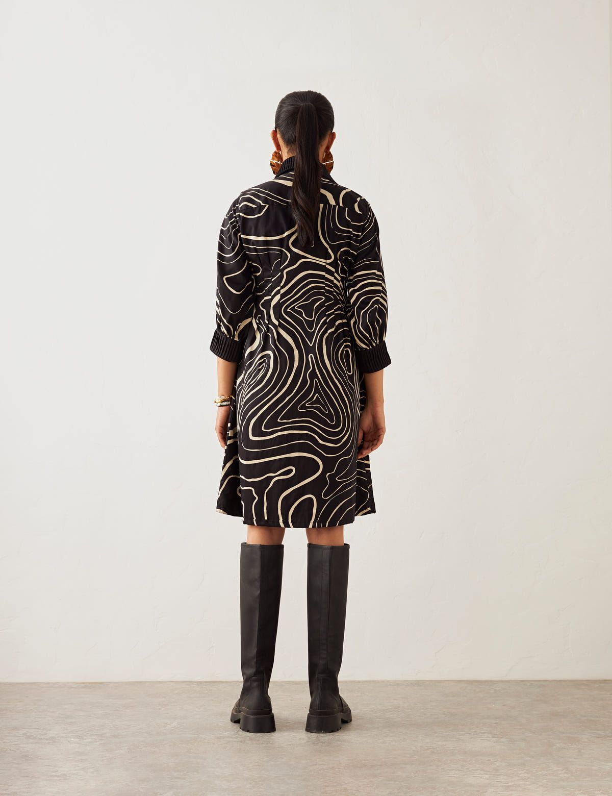 LISA DRESS - BLACK TOPO - image 4