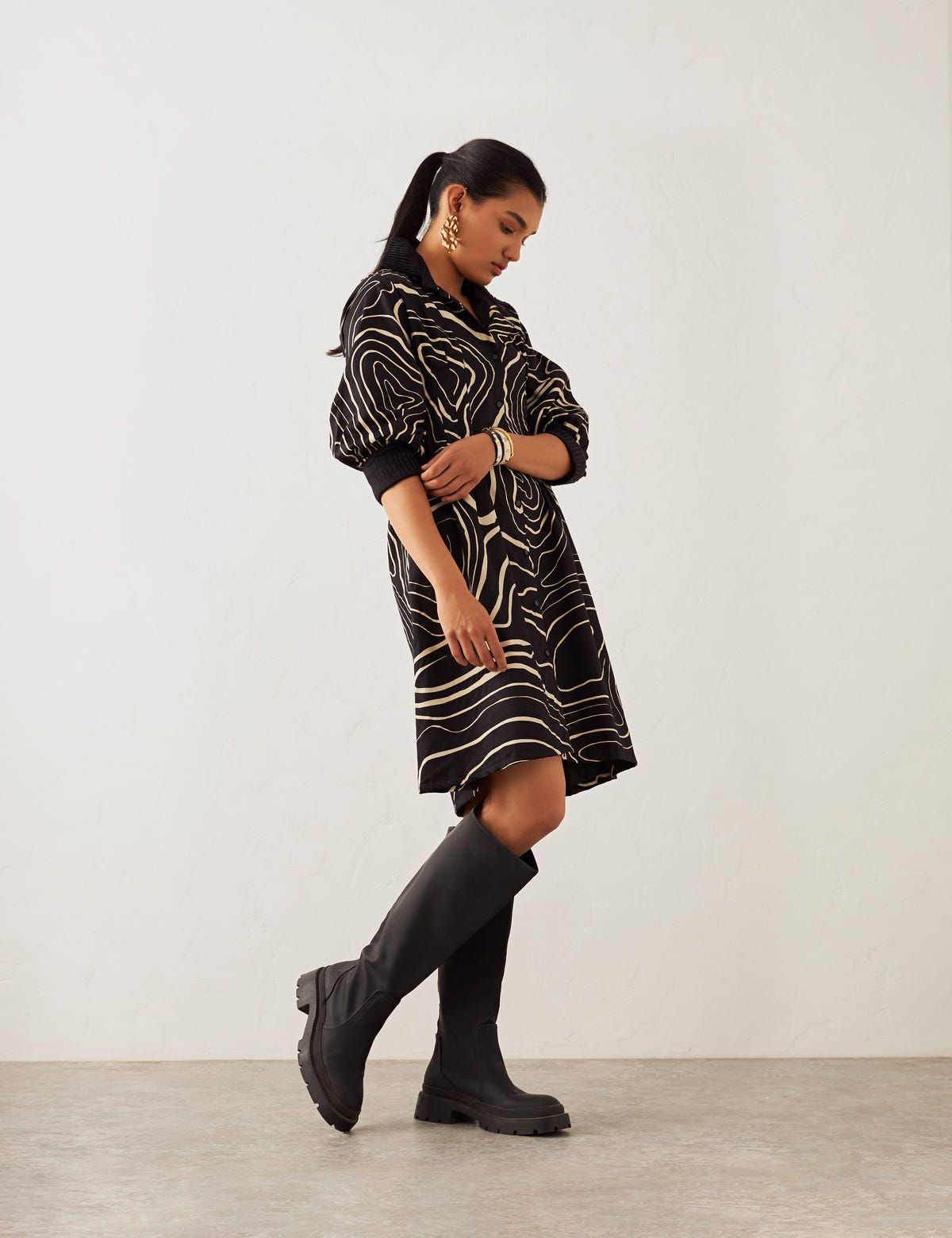 LISA DRESS - BLACK TOPO - image 5
