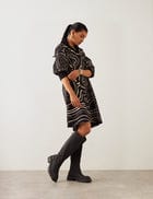 LISA DRESS - BLACK TOPO view 5