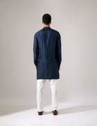 Steven Hand Embroidered Kurta Set - Navy view 4