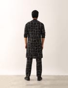 NAKUL TETRIS KURTA SET - BLACK view 4