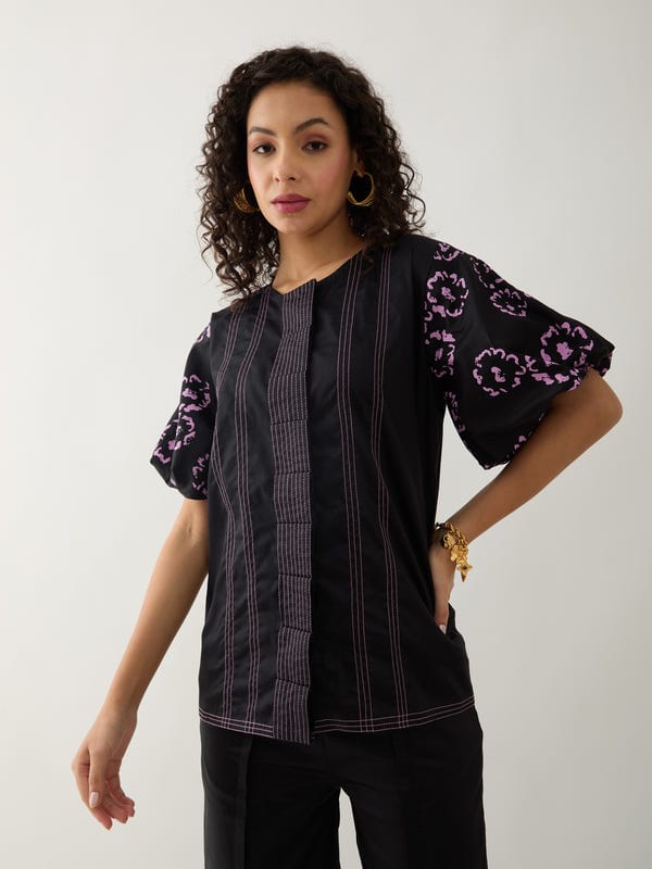 SON OF A NOBLE - SNOB — SAMUI SHIRT - BLACK