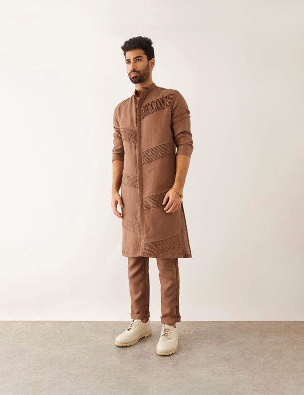 SON OF A NOBLE - SNOB — AAKI KURTA - BROWN