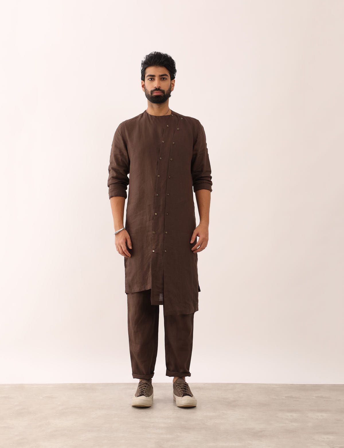 AYUSH KURTA SET - BROWN - image 1