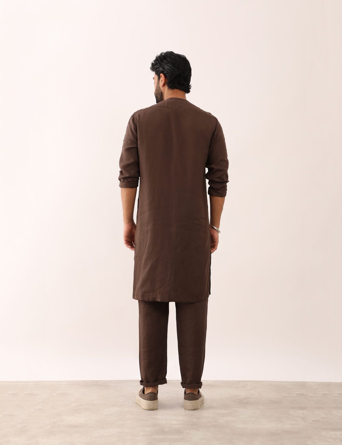 AYUSH KURTA SET - BROWN - image 3
