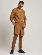 ATTUR KURTA TWIGS - GOLDEN BROWN view 4