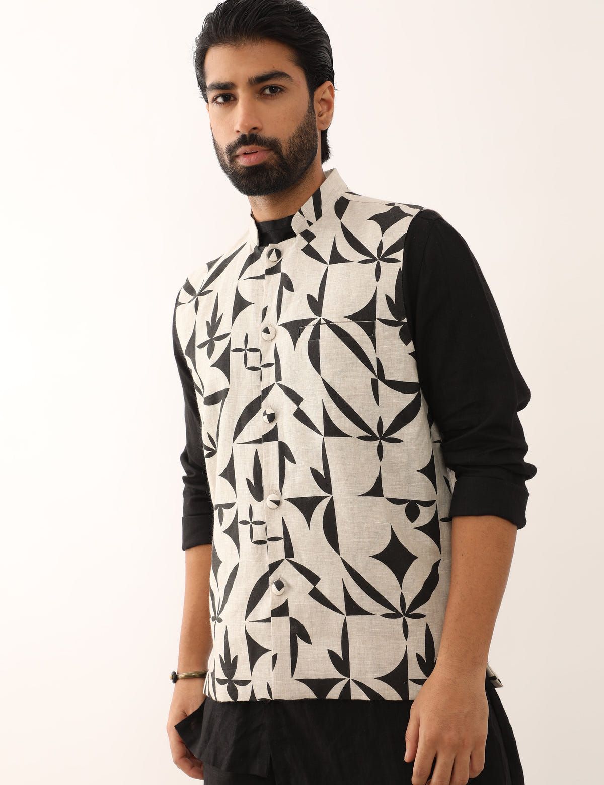 STENCIL BANDI LOOK - IVORY - image 5