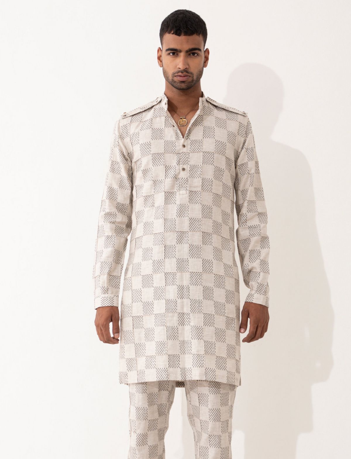 AUBREY MESH KURTA - IVORY - image 2