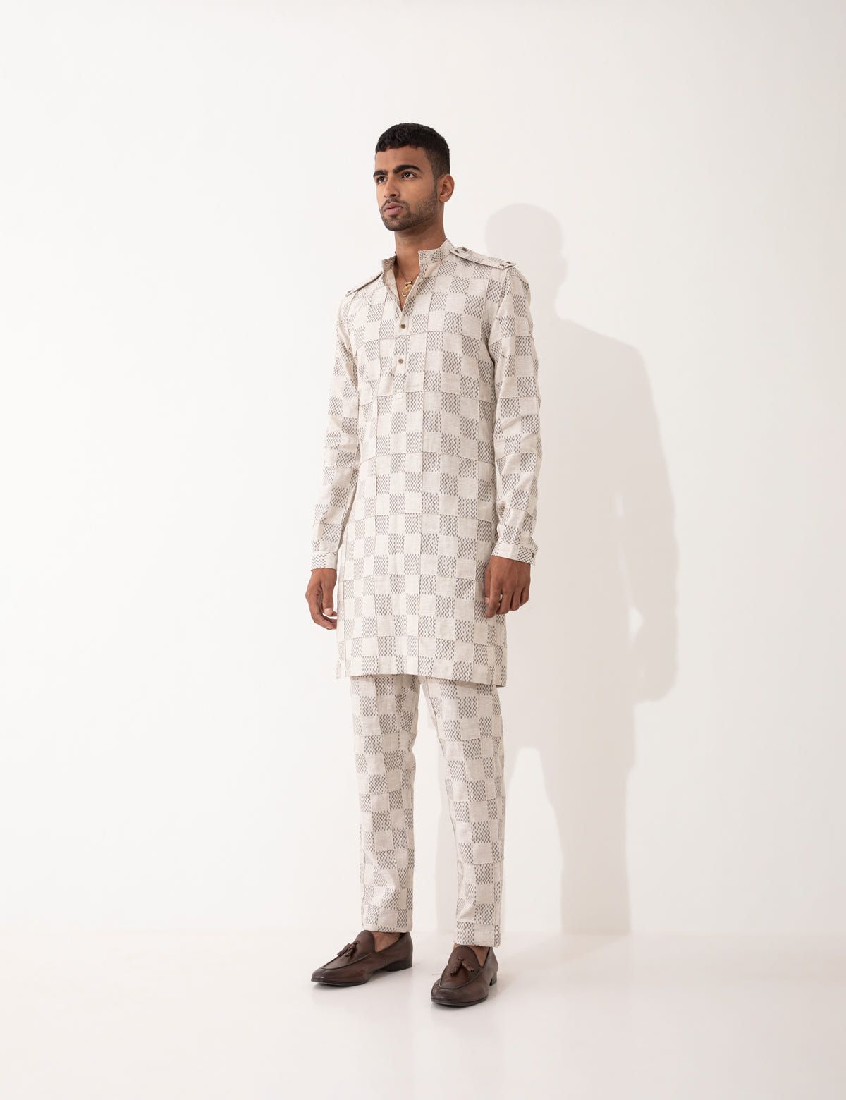 AUBREY MESH KURTA - IVORY - image 3