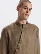 ZEUS KURTA SET - KHAKI view 6