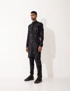 EVANS DOT TO DOT KURTA SET- BLACK view 5