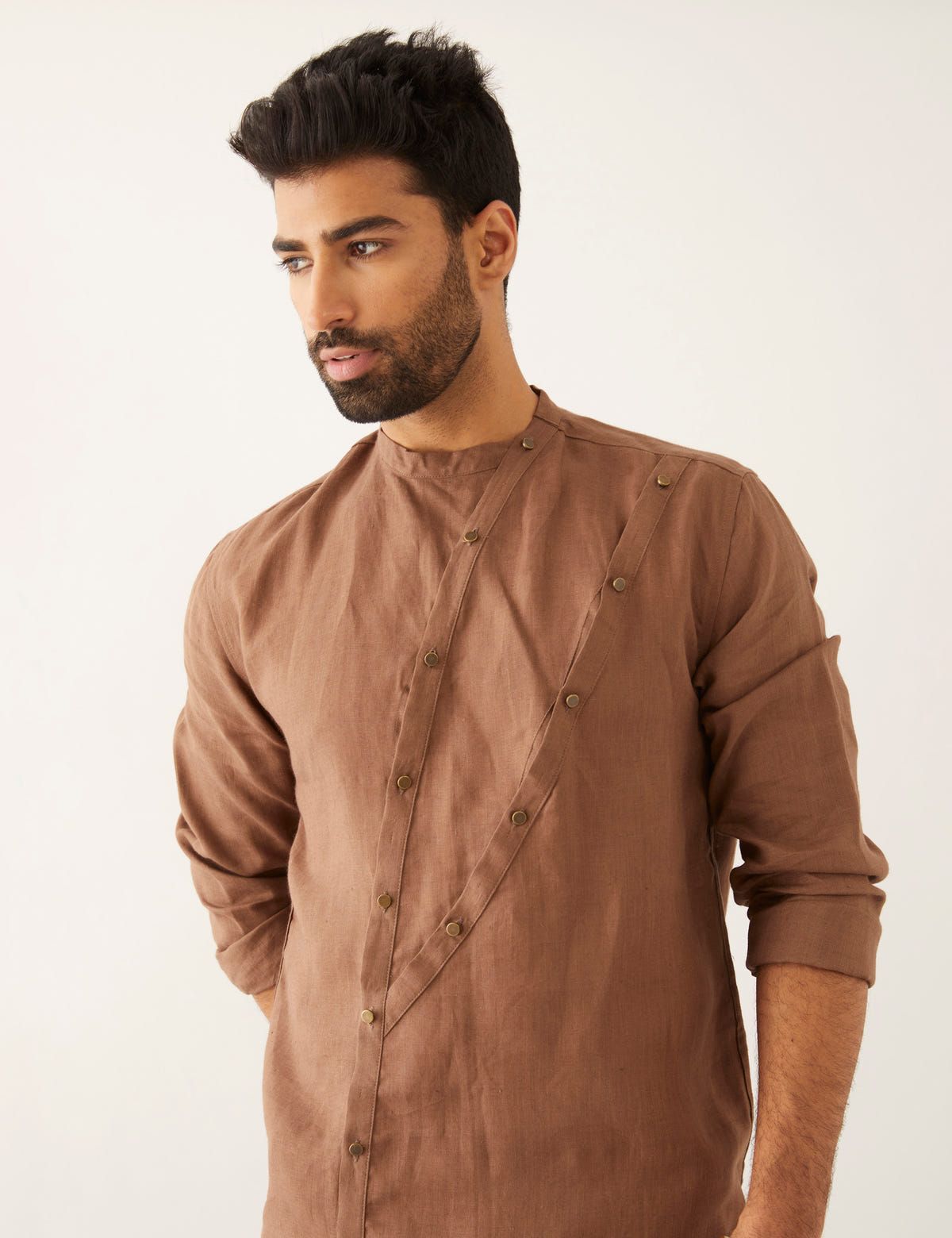 DRISS KURTA SET - BROWN - image 5