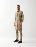 AIDEN PATHWAY KURTA SET - OLIVE view 2
