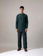Fisher Asymmetric Kurta Set - Forest view 2