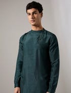 Fisher Asymmetric Kurta Set - Forest view 6