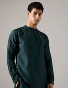 Fisher Asymmetric Kurta Set - Forest view 7