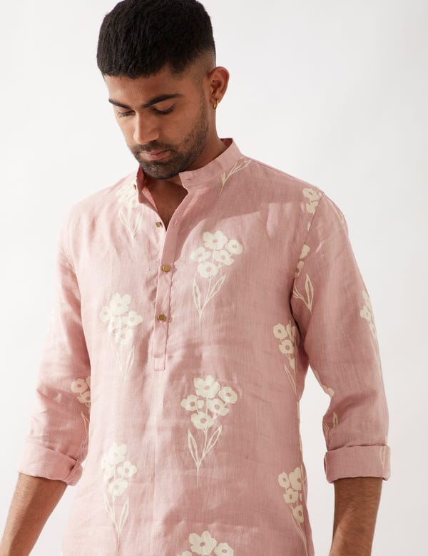 SON OF A NOBLE - SNOB — ZAYN FARM KURTA - PINK