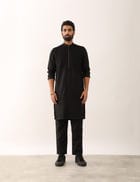 NAKSH KURTA - BLACK view 2